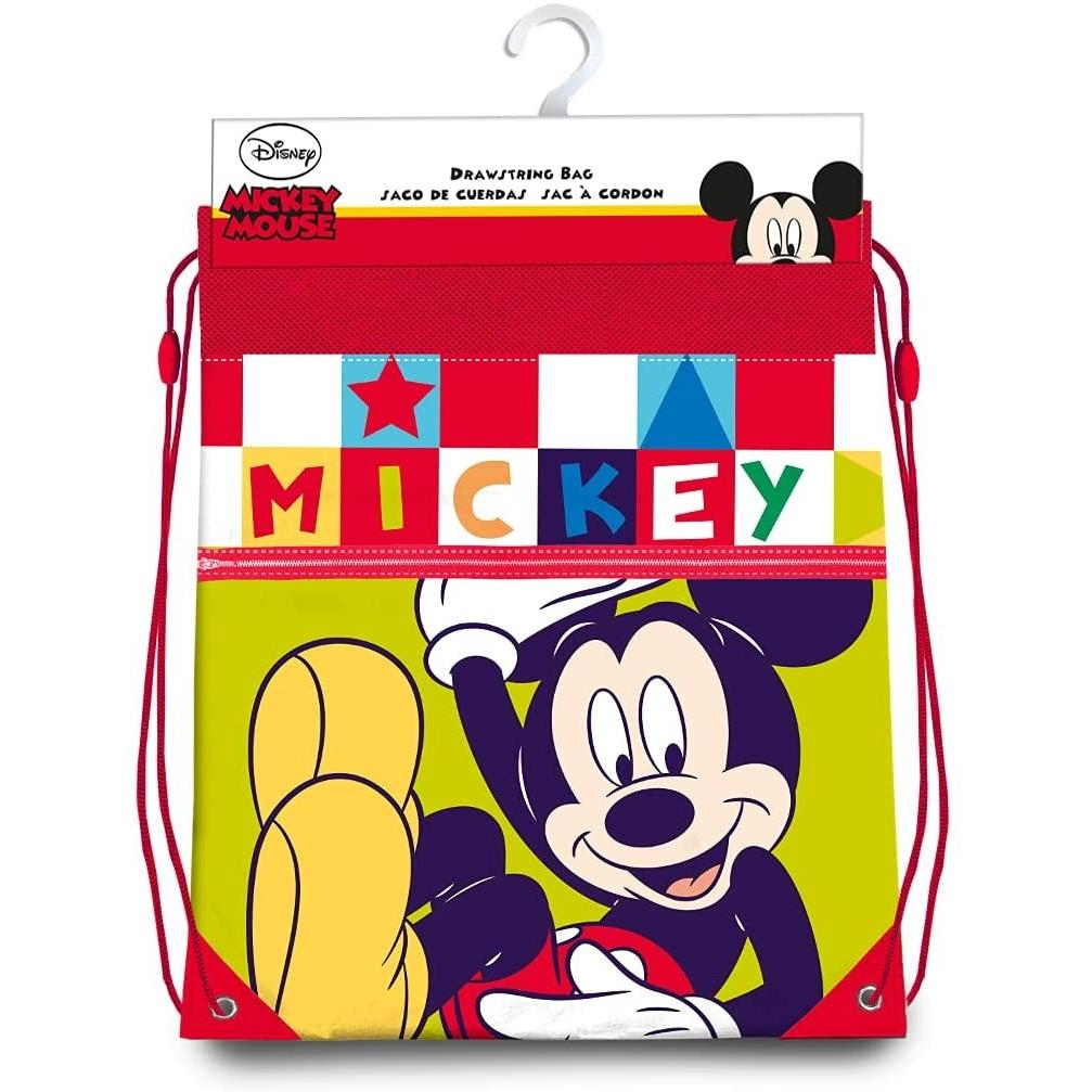 Kids Euroswan - Saco Mochila Mickey Disney - Producto Oficial - Producto Escolar - 40x30cm - Para Niños y Niñas