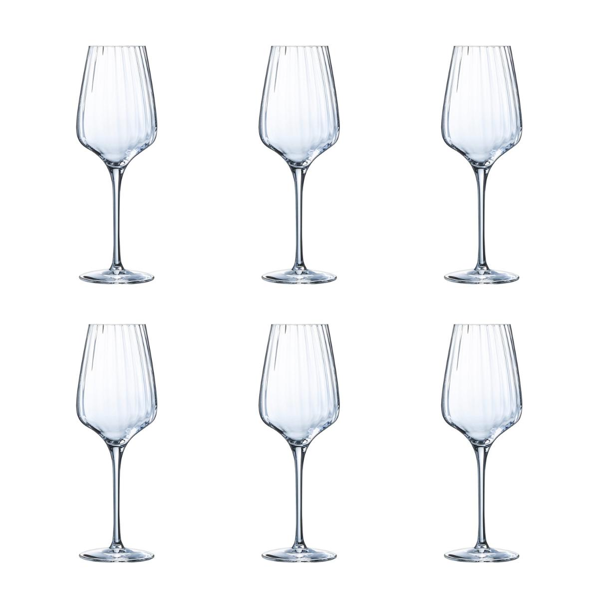 CHEF & SOMMELIER SYMETRIE Caja 6 Copas Vino Krysta 45CL Transparente Con relieve Brillo excepcional Ecológico