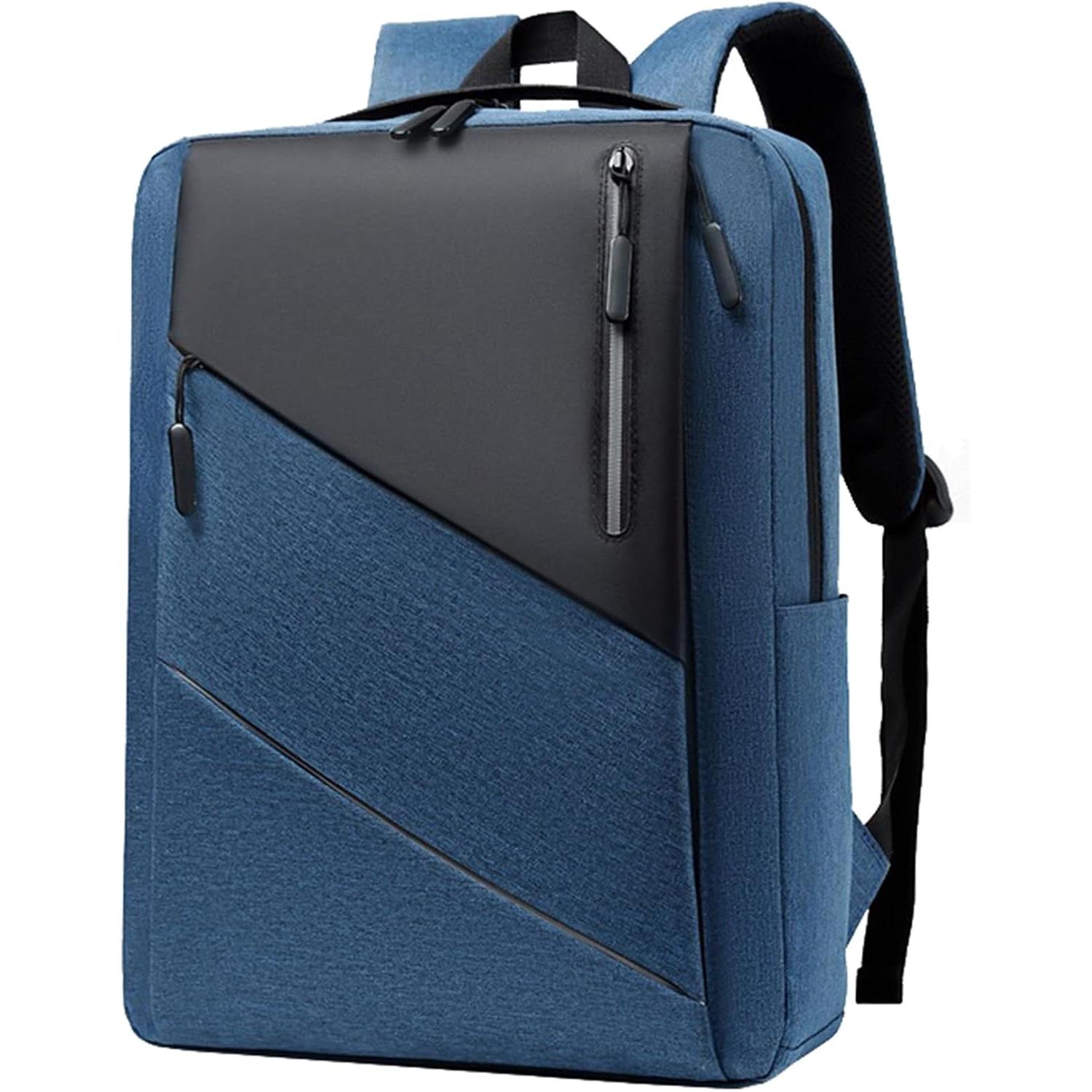 Mochila para portátil de negocios, mochila de viaje ligera y casual, bolso impermeable y moderno para portátil de trabajo con puerto de carga USB