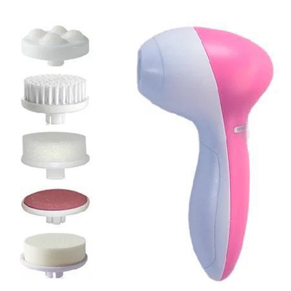 Limpieza Facial Eléctrica 5 En 1 Cepillo De Limpieza Facial Máquina De Lavar Rostro Masajeador De Cuidado De Piel Eliminador De Quistes Herramientas De Limpieza Facial