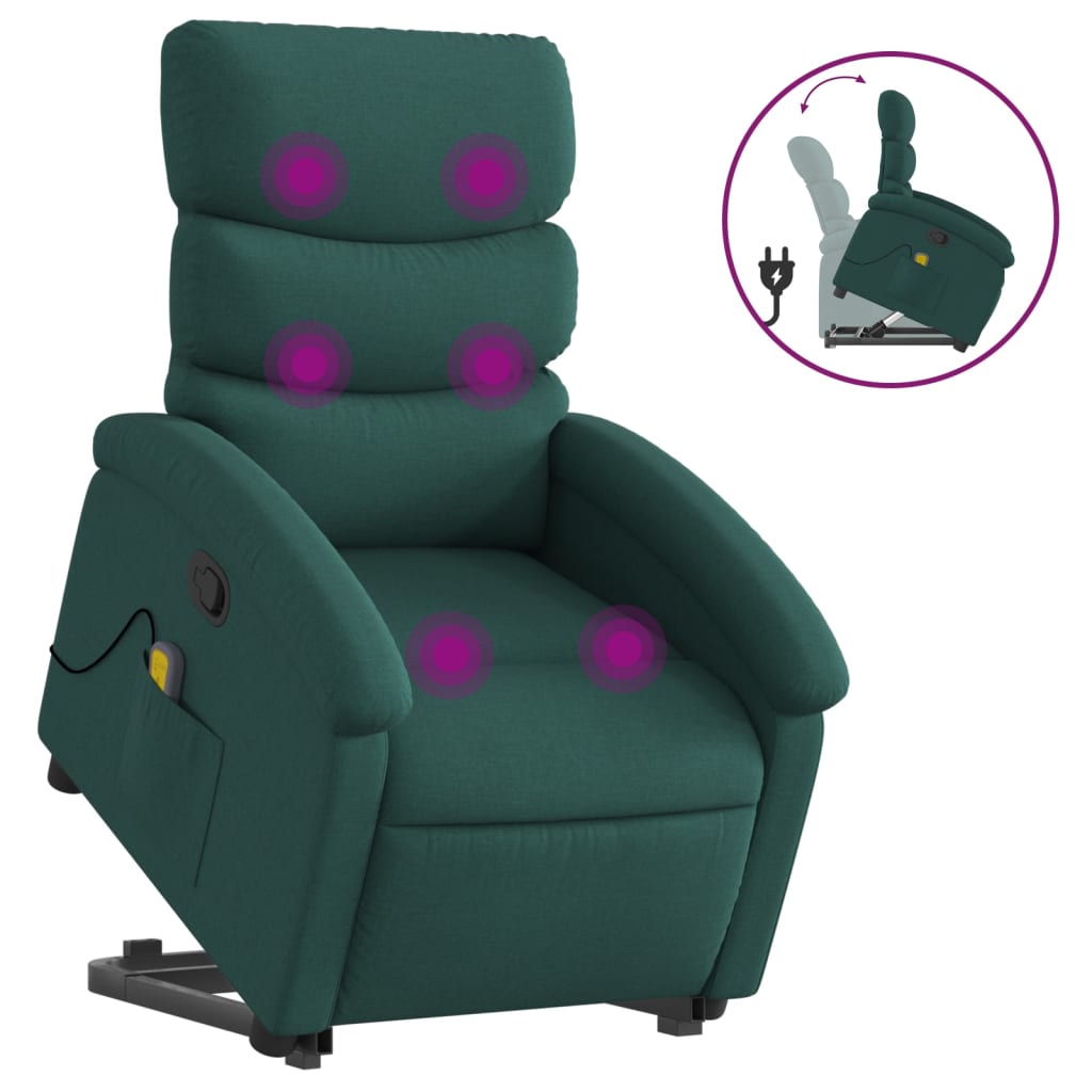 Vidaxl Silla de Masaje Reclinable de Pie de Tela Gris Claro