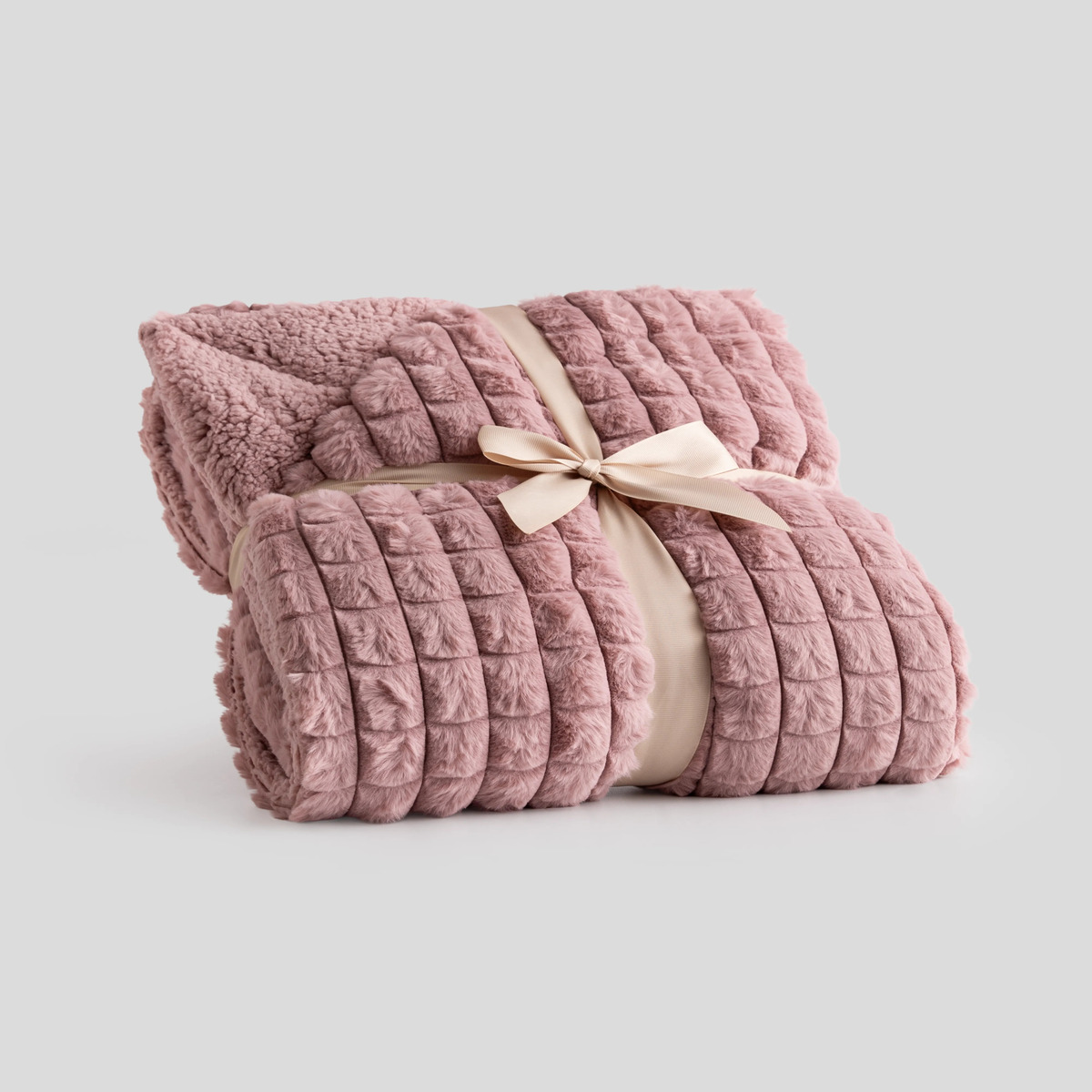 Manta plaid extra suave, reverso en sherpa, varios colores, medidas 130x160 | 180x240 | 220x240 cm, marca Karamelo