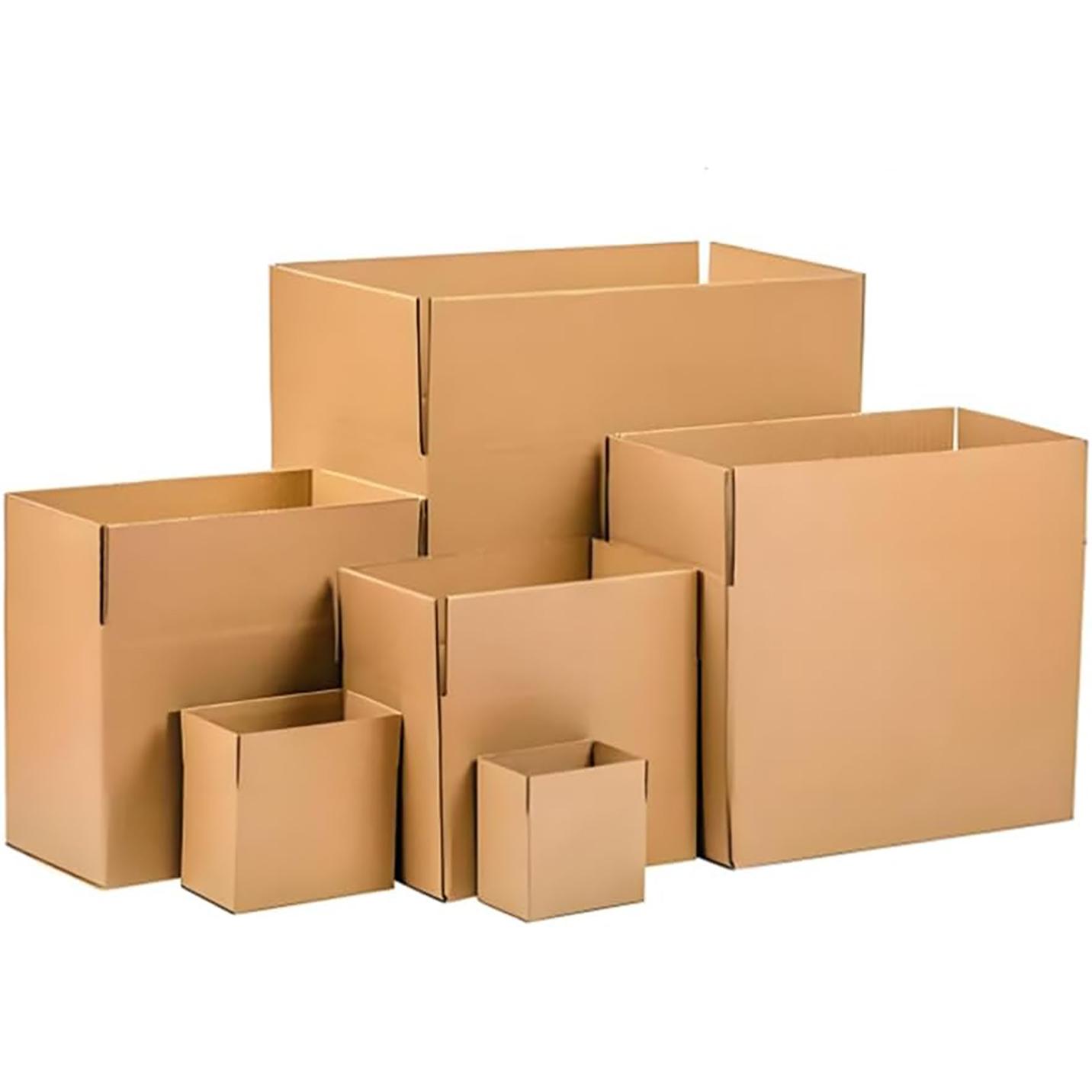 [ Pack de 10 ] Caja de Carton Plegable Multiuso para Mudanza Embalaje, Envio Paquete Almacenaje Guarda Todos de 40x30x25 30L, 50x35x30 50L, 60x40x40 95L, 80x40x40 125L