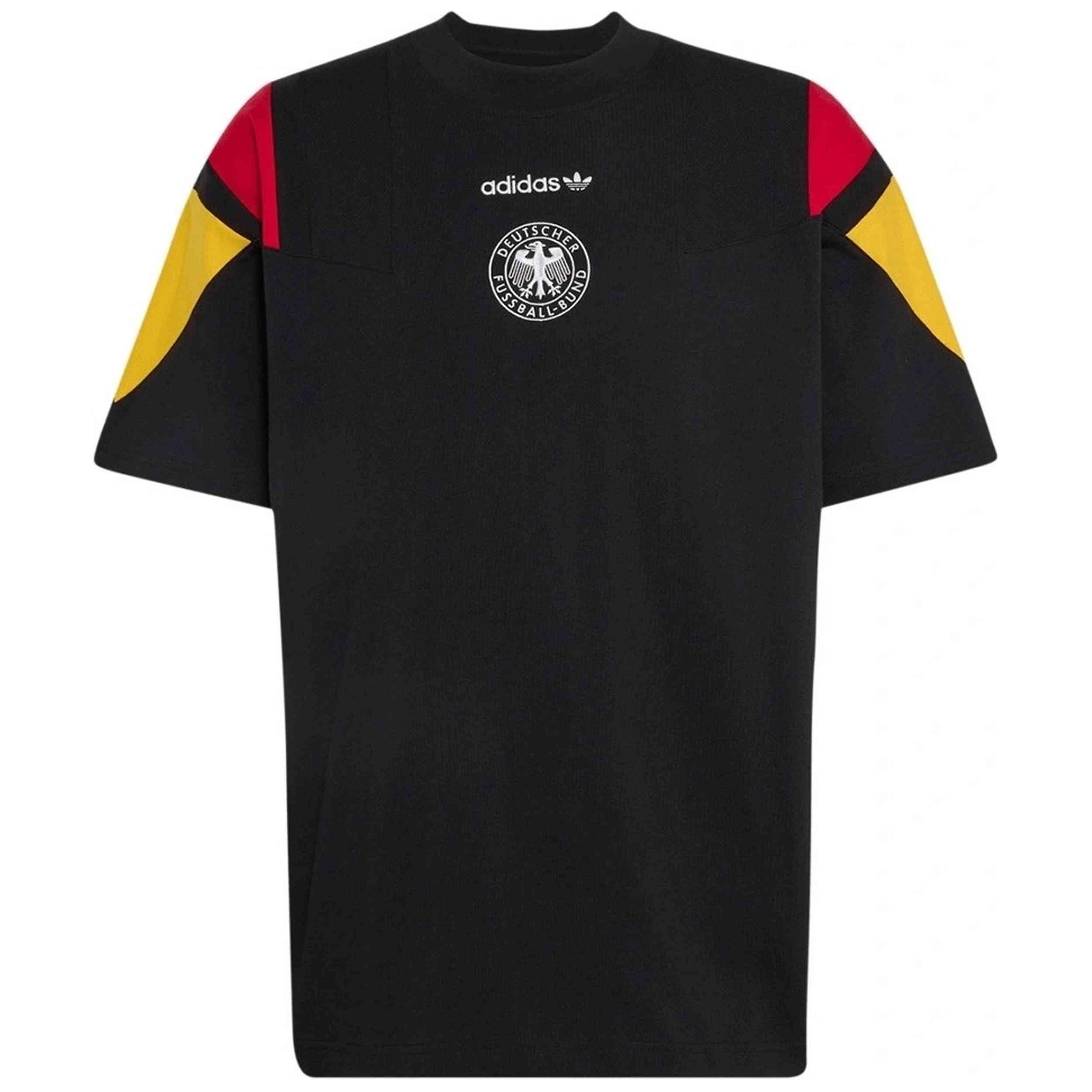 Camiseta De Manga Corta Adidas modelo Germany Eqt Tee para hombre y mujer en color Negro