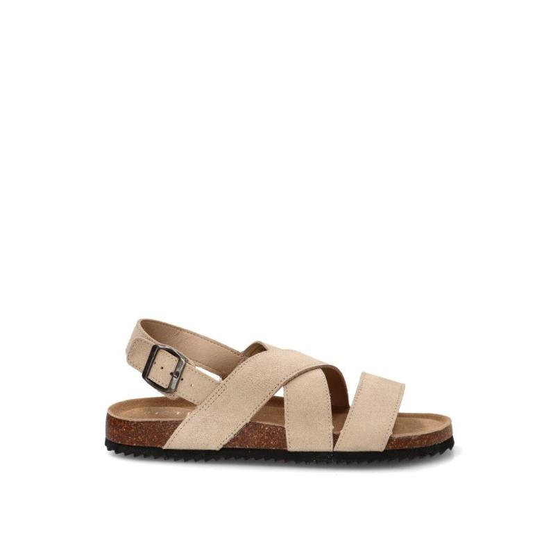 Sandalia Etika - Hombre - Suela Plana - Modelo 41029 - Color Beige