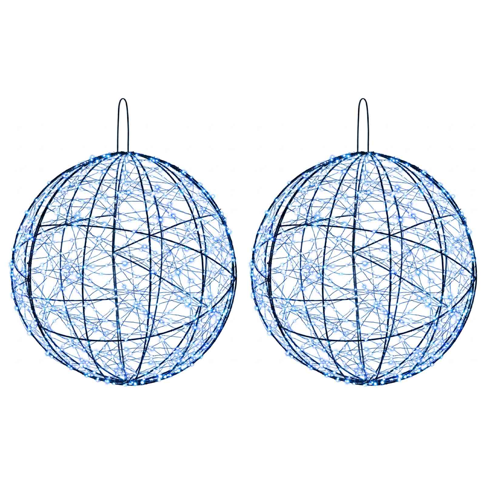 vidaXL Luz de adorno navideño 2 uds. 1900 LED  Multicolor