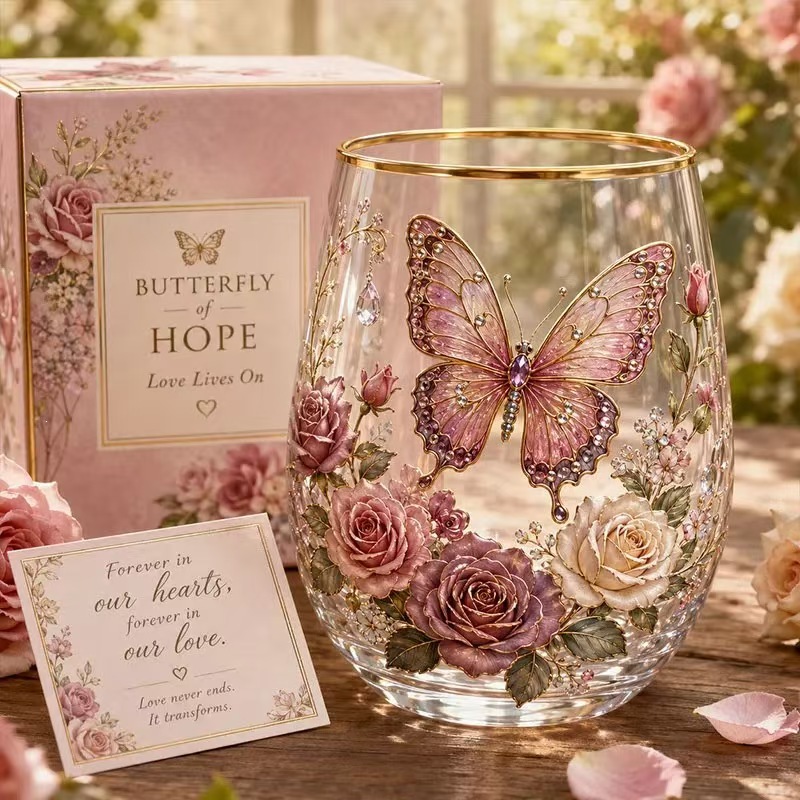 Nuevo vaso de vidrio, vaso artístico de vidrio con forma de ramo de flores, vaso de whisky