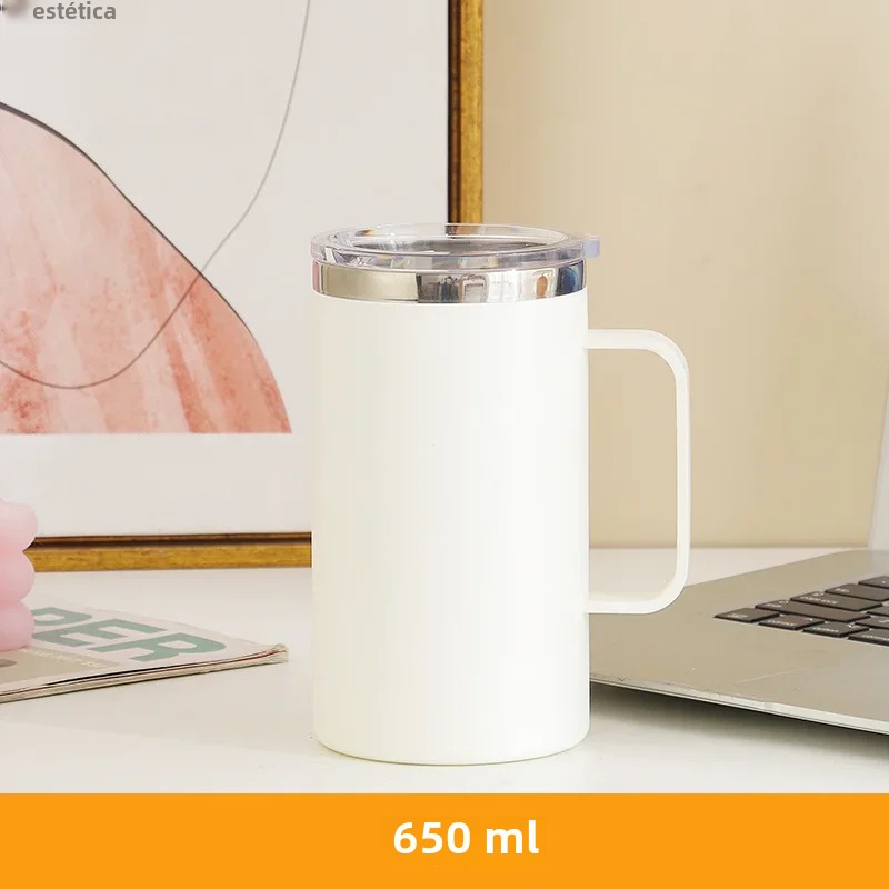 CA De Café De Acero Inoxidable 304 650ml Con Manija Y Tapa Botella De Agua Independiente Doble Capa in Antideslizante Ecológica