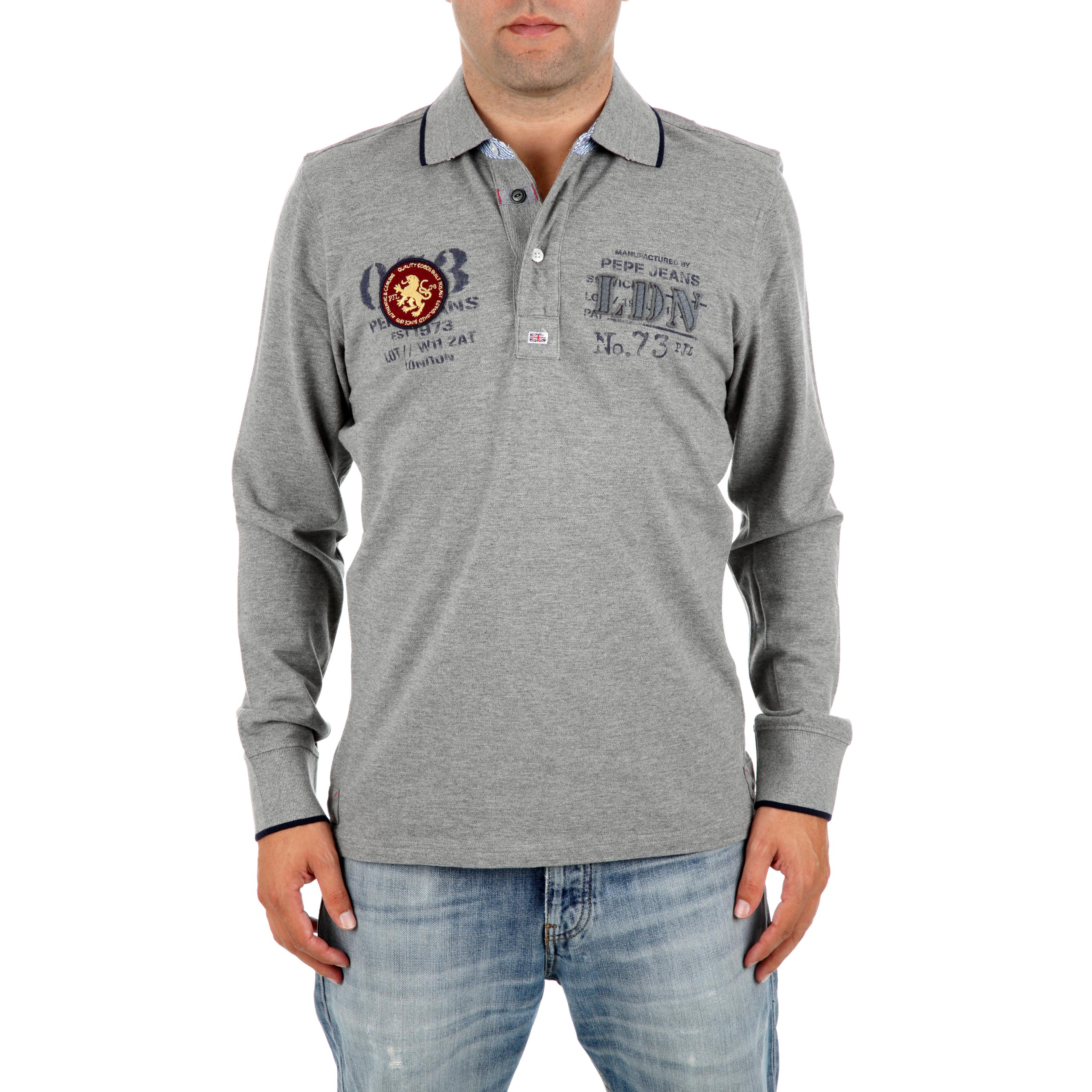 Polo Pepe Jeans Manga Larga Estampado Exclusivo Diseño Elegante / PM540369 HECTOR