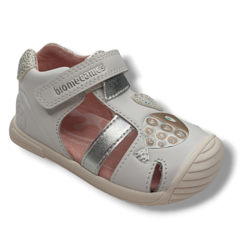 Biomecanics Sandalia Cerrada Niña 262108-C313 BLANCO calzado niños Biomecanics Summer ROYALE CORDONETS