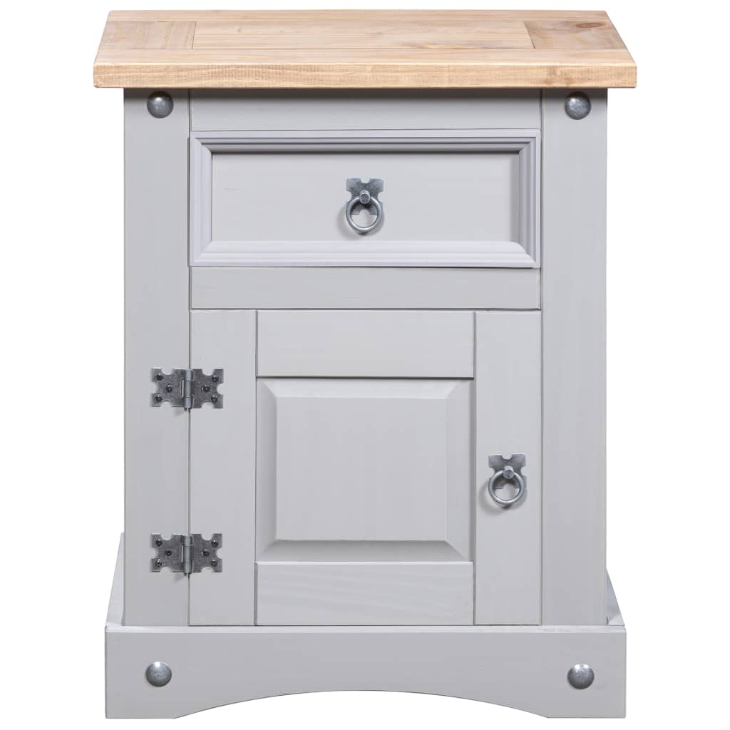 Vidaxl Mesita de Noche Corona Range Pino Mexicano 53x39x66 Cm Marrón