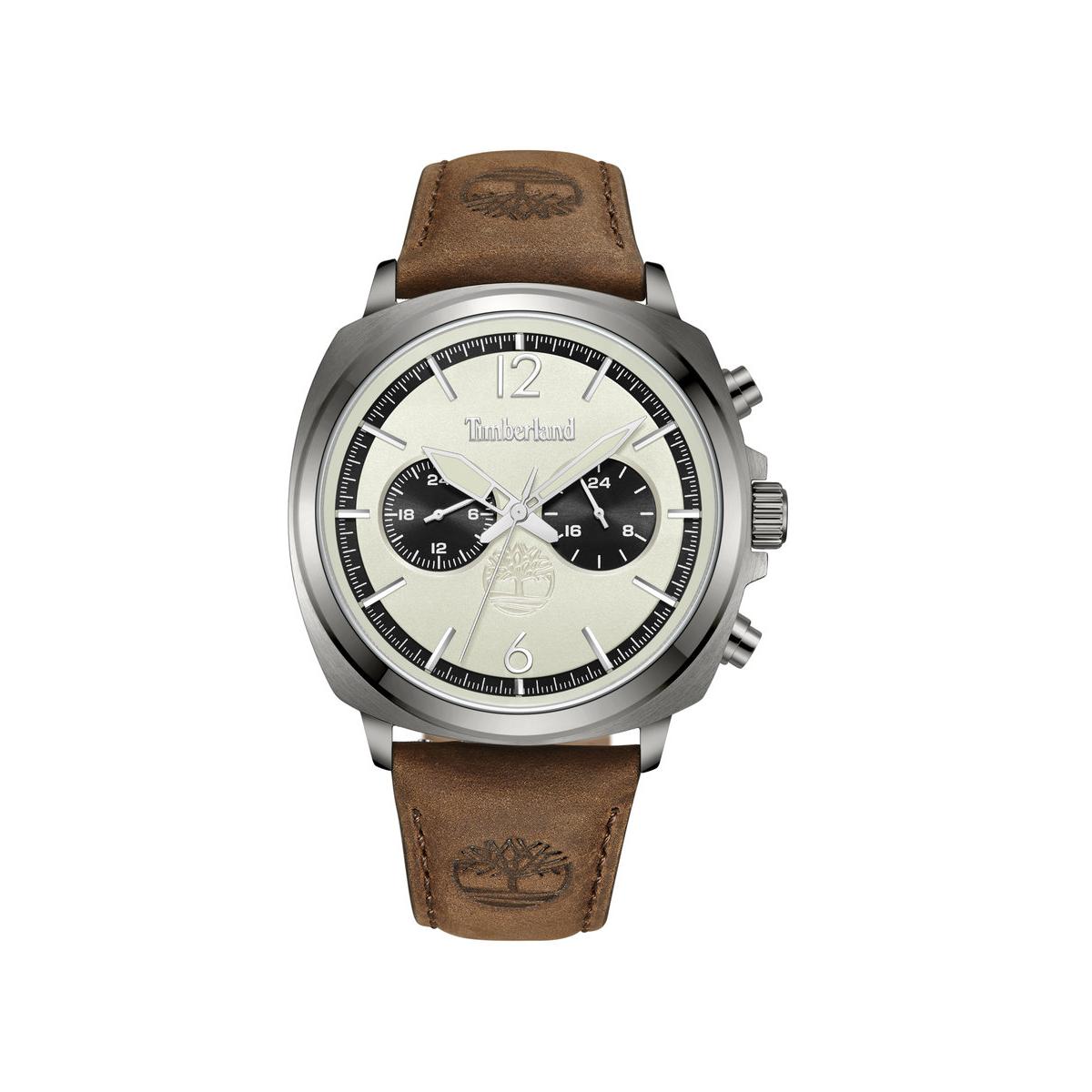 Timberland Reloj Hombre Caja De Acero Pulsera Acero De Color Marrón Resistente Al Agua 5 Atm Tdwgf0028203