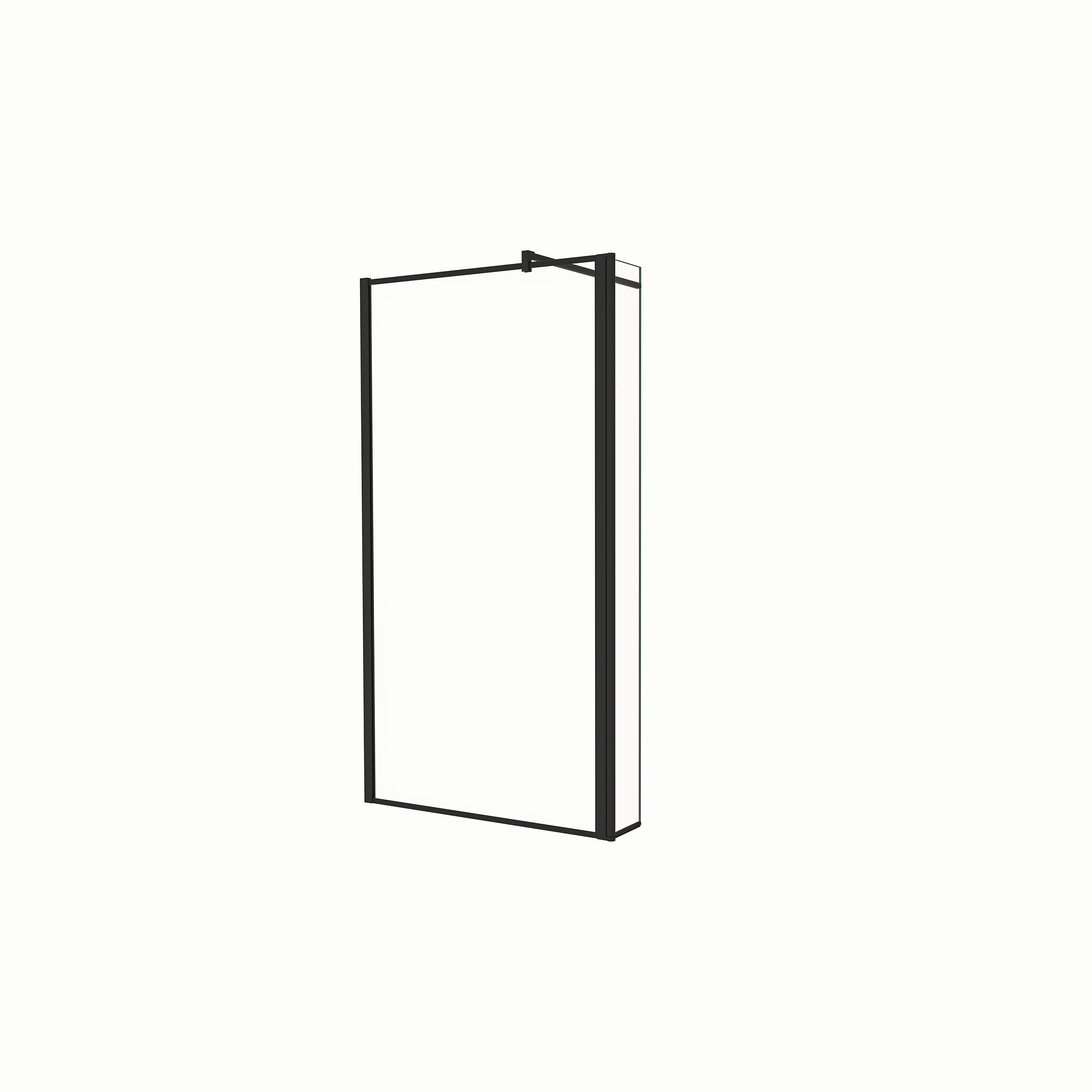 AICA Walkin Mampara Panel de ducha borde de serigrafía negra 2hojas Vidrio 8mm Antical con Barra Negra 140cm Tamaño[(143.9-145.9)+40]x200cm