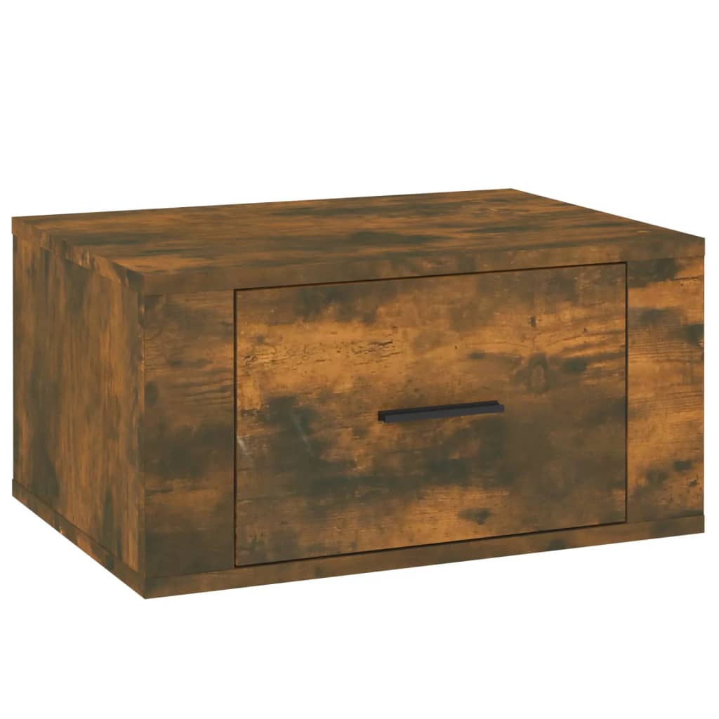 Vidaxl Mesita de Noche de Pared 50x36x25 Cm Roble Ahumado