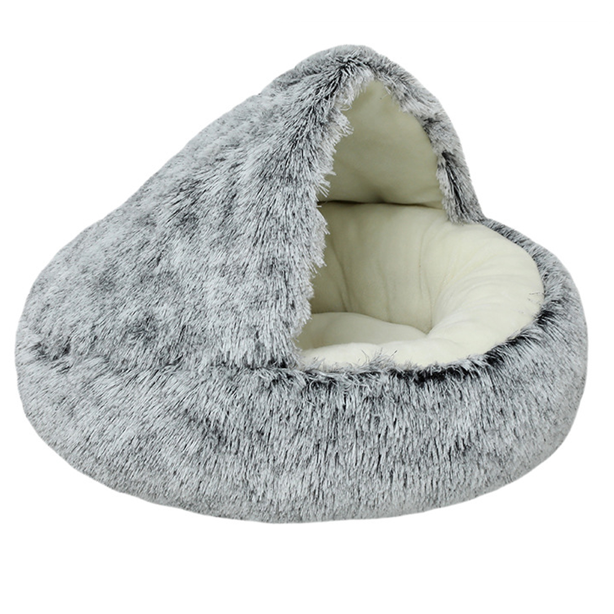 Zenyth Camas calmantes para perros y cuevas para gatos con funda con capucha, para perros pequeños