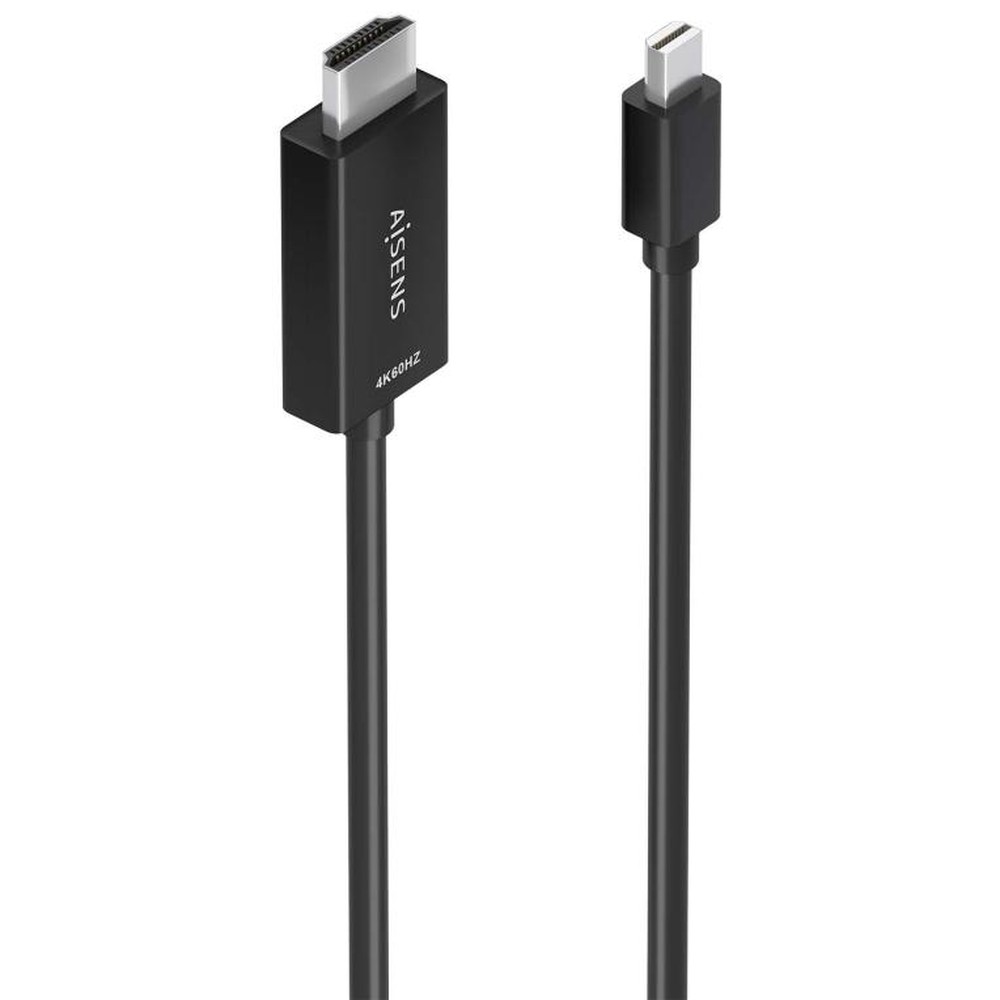 Aisens - Adaptador vídeo 3 m Mini DisplayPort HDMI tipo A macho derecho con versión HDMI 2.0 y resolución 4K para uso diario
