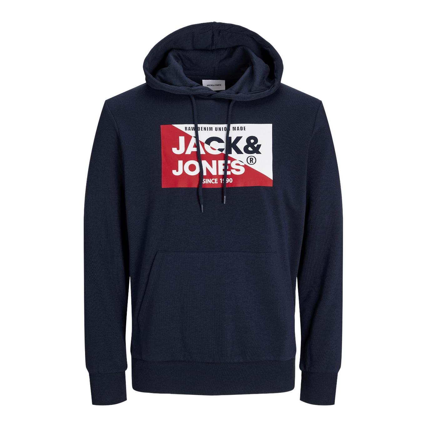 Jack & Jones Sudadera con Capucha Hombre Muy Suave y Cálida Logo estampado Otoño Invierno 12256849