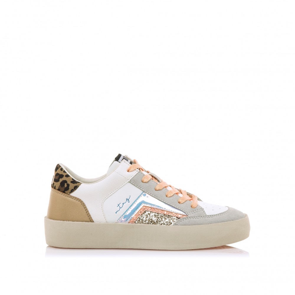 Zapatillas deportivas mujer CHEIW 60843 C57331 DEPORTIVO WHITE/METAL CHAMPAN/GLITER NAR 34416 25V