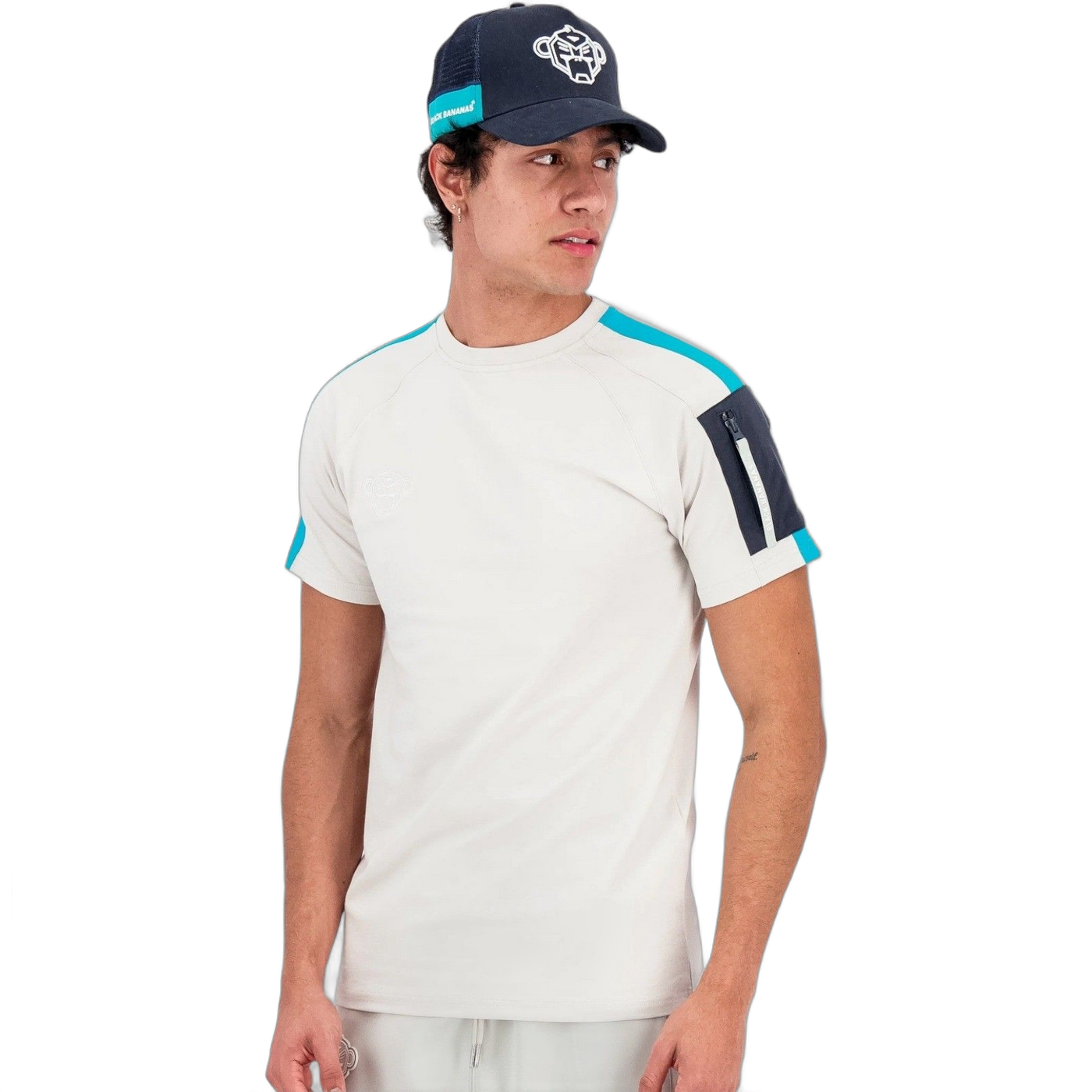 Camiseta Black Bananas Gybe Tee Light Grey Hombre Moderno, Ropa casual 100% Algodón