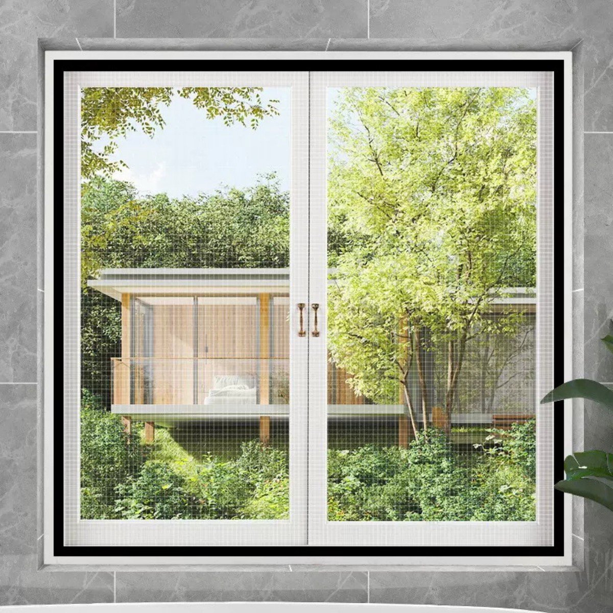 Om Home Mosquitera para ventanas - 100*140cm - Ventana a prueba de mosquitos - Marco desmontable - No requiere taladrar - Instalación con velcro - Apta para claraboyas y dormitorios - Malla nano - Pantalla sin formaldehído