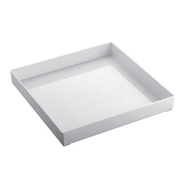MONOUSO | Bandeja SAN Reutilizable Durable "Tray" Blanca 30x30cm (1 Ud)