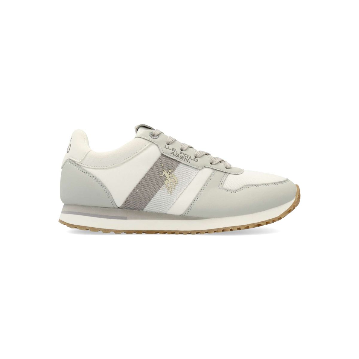 POLO - Zapatillas deportivas casual hombre Sneakers con cierre de cordones, fabricadas en piel sintética y textil, mediasuela EVA y suela de goma, plantilla acolchada extraíble