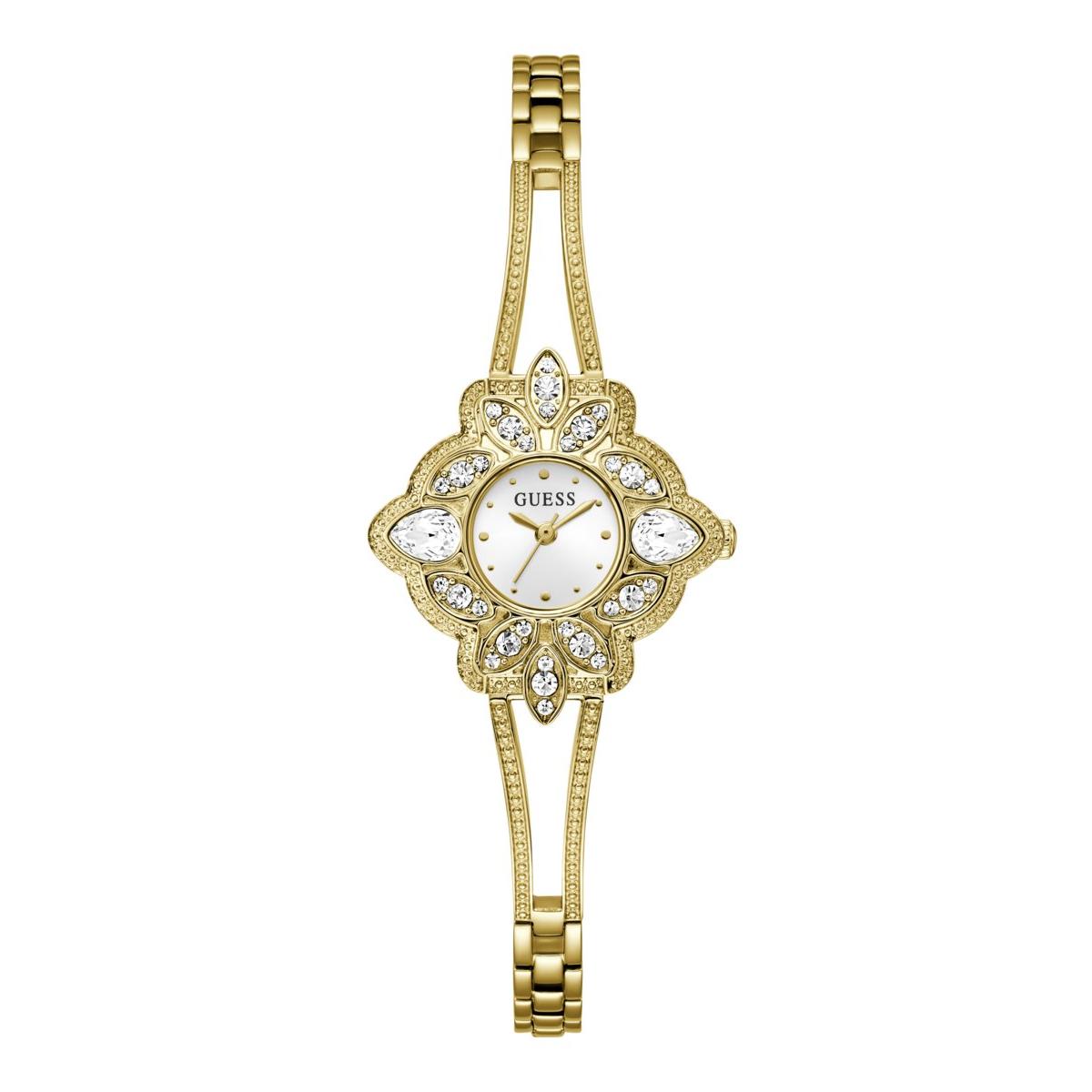 Guess Reloj Mujer Caja De Acero Reciclado Pulsera Acero Reciclado De Color Dorado Resistente Al Agua  Gw0681l2
