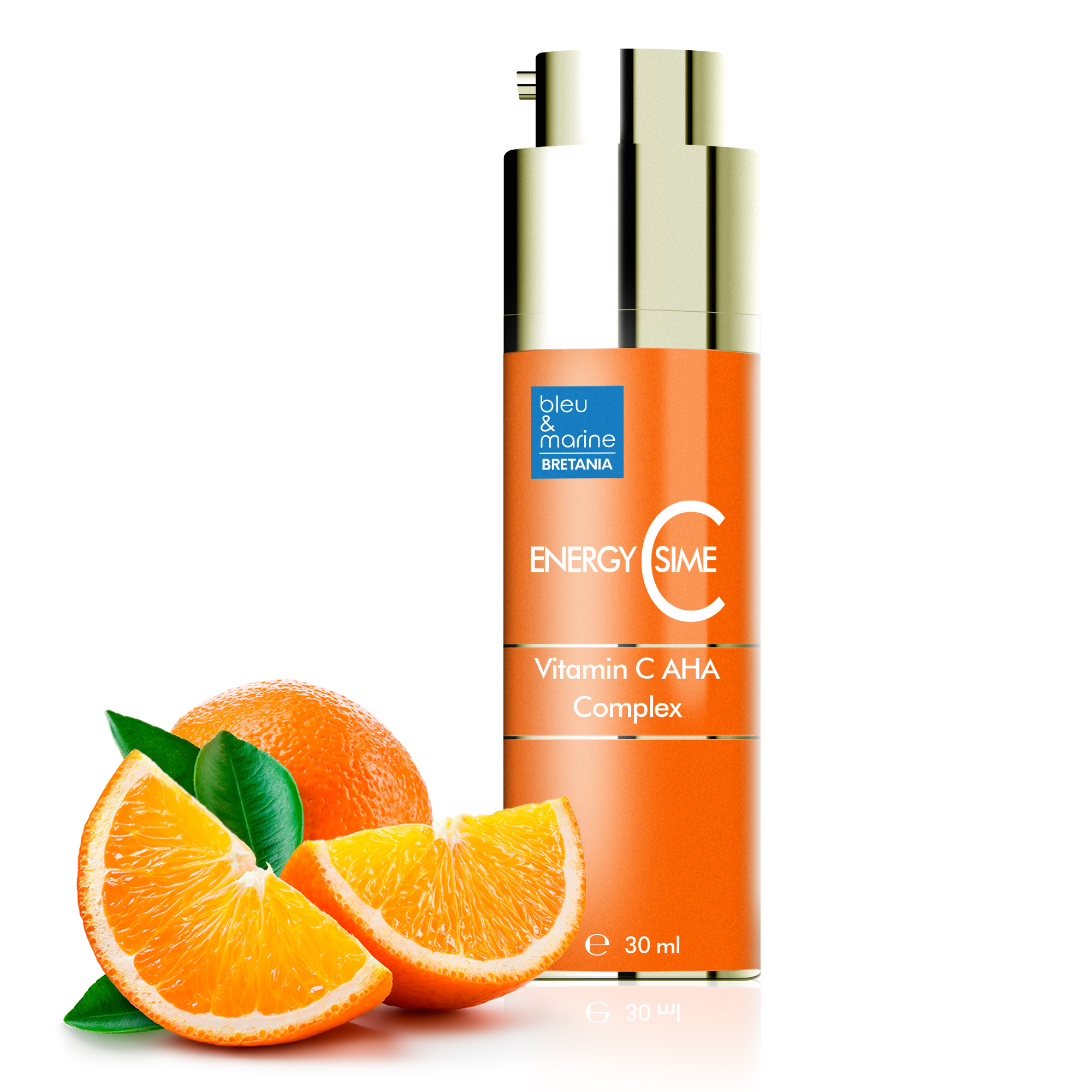 Sérum Facial Vitamina C con Ácido Hialurónico y Colágeno Marino | Hidratante e Iluminador para Piel Apagada | Cuidado Facial Antioxidante | Bleu & Marine Bretania