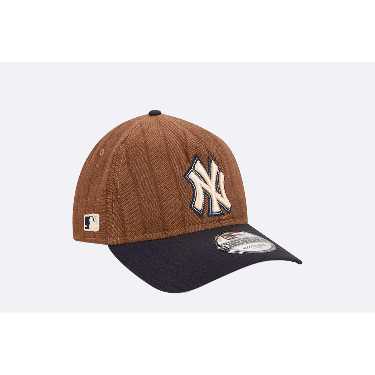 Gorra New York Yankees Three Looms x MLB Wool Pinstripe 9TWENTY A-Frame Navy