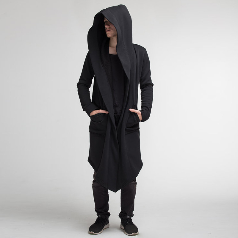 TK Chaqueta de hombre, abrigo informal para hombre, cárdigan, capa, sudadera con capucha
