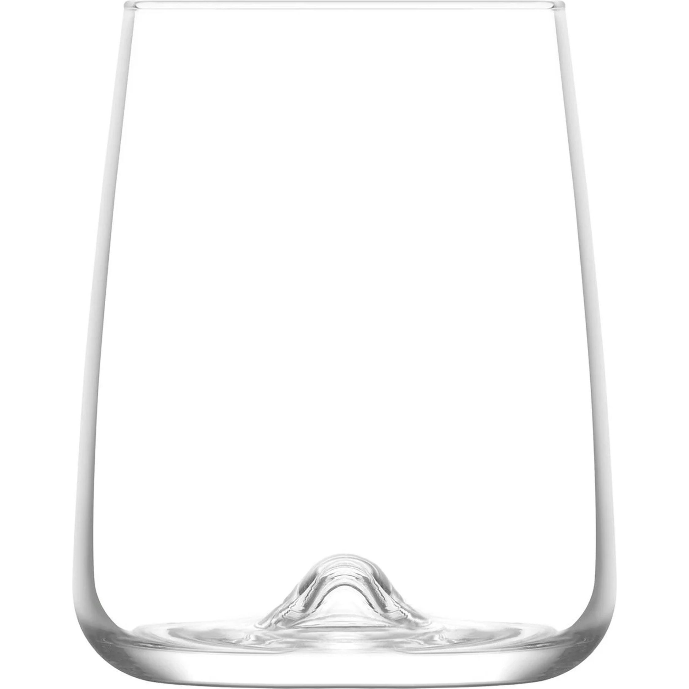 LAV - Set de 6 Vasos 360 cc Gama Terra - Elegante y Duradero, Diseño Clásico y Versátil, Apto para Lavavajillas - Transparente | AMYSTYLE