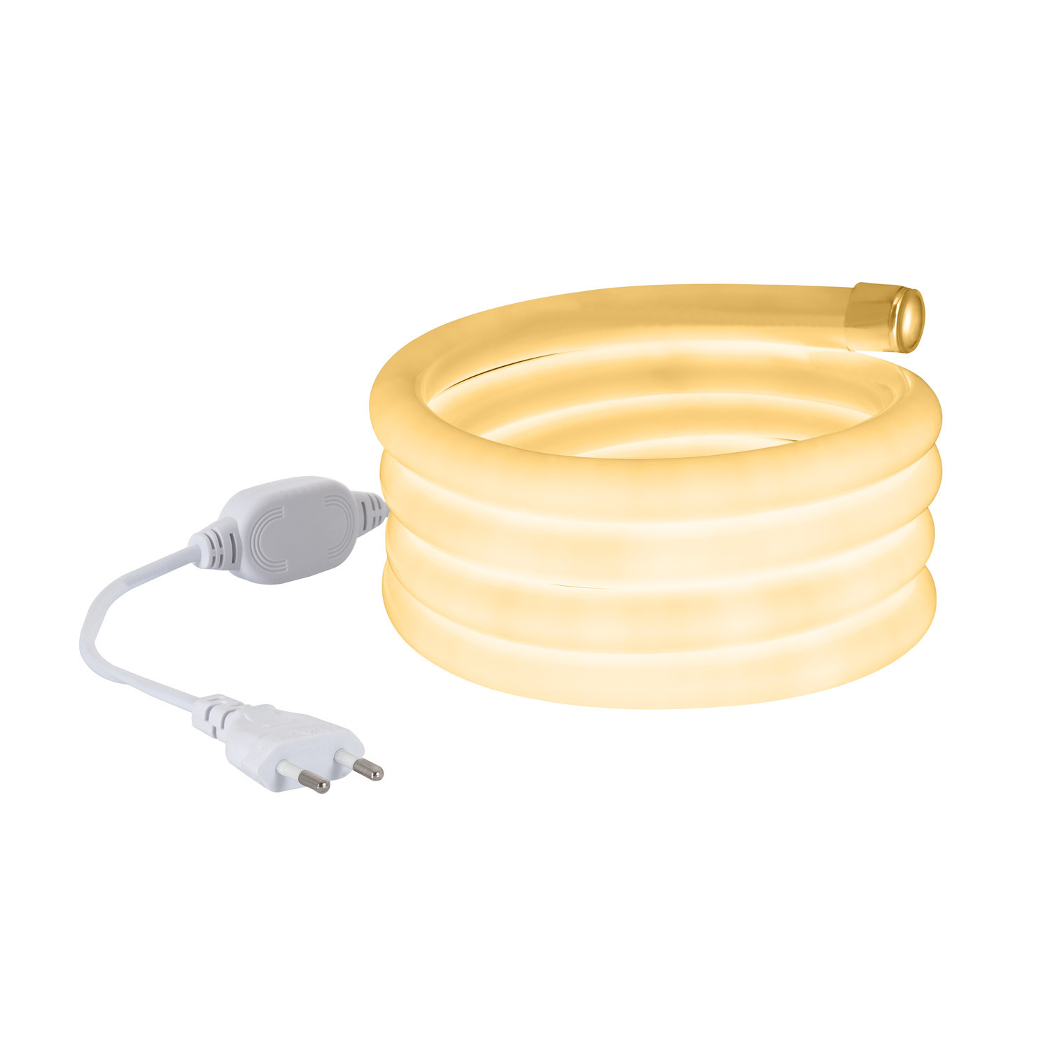 Ledkia Tira Neón LED Regulable 220V AC 120 LED/m Circular 360 Blanco Cálido IP67 a Medida Corte cada 100 cm