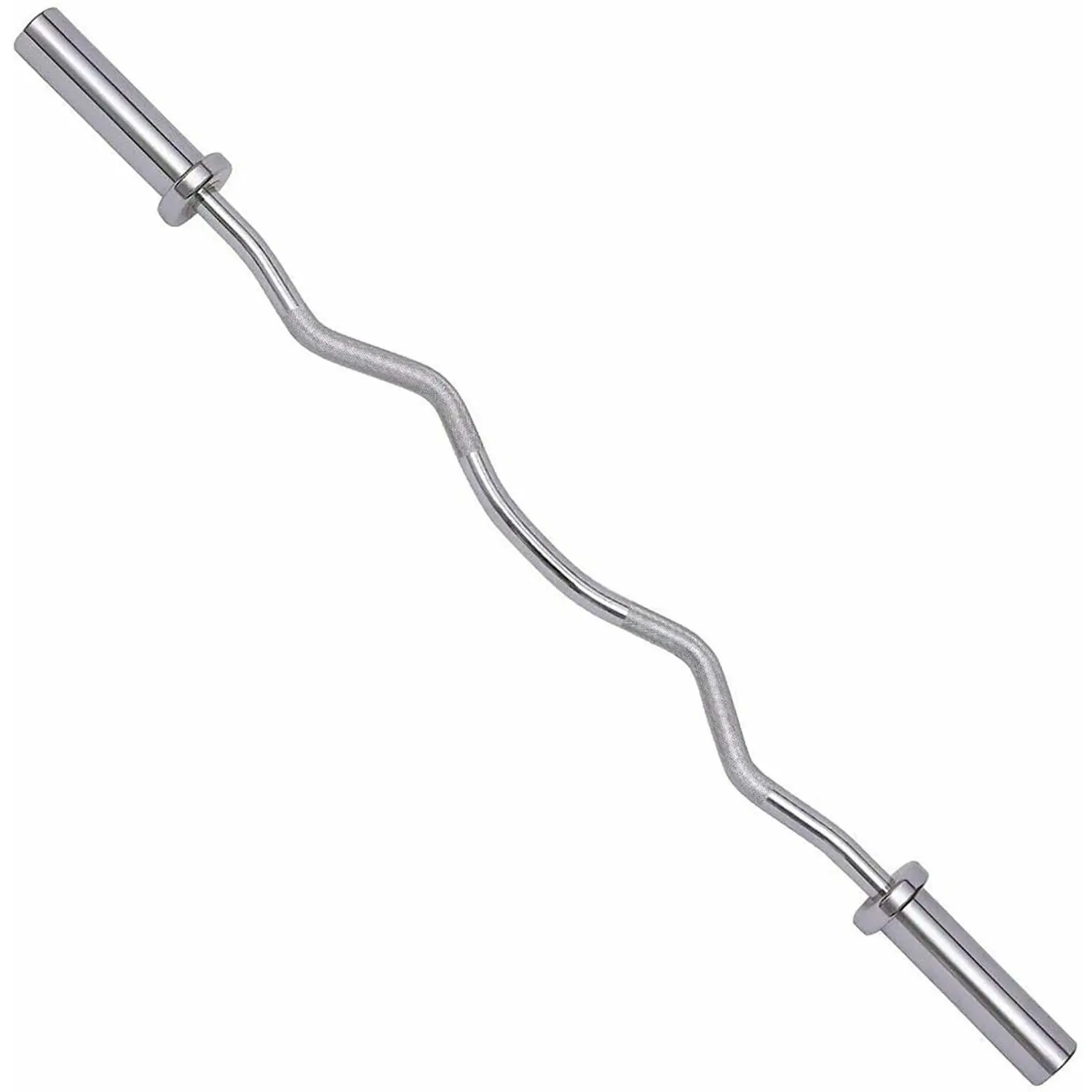 Ozio Fitness Barra Pesas Curl Z Fitness 10 Kg - 120 Cm - 50 Mm Cromada Alta Carga - Acero Laminado en Frío