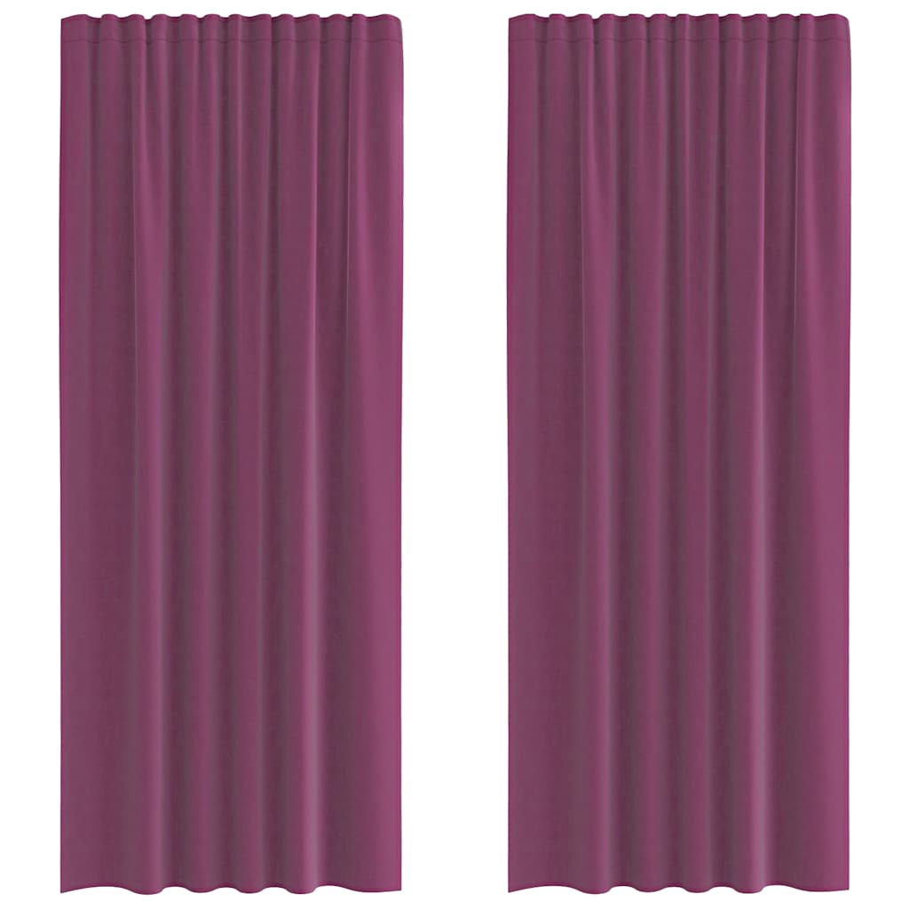 vidaXL Cortinas de gasa con bolsillos para varillas 2 uds 140x225 cm