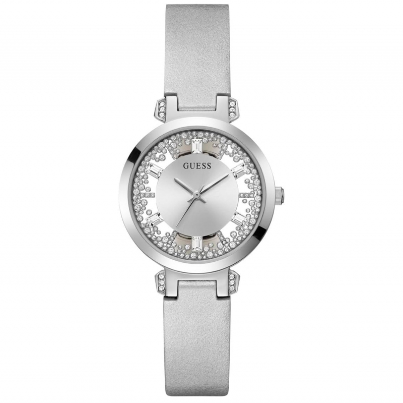 Reloj De Pulsera Guess Gw0535l3 Clar Para Mujer Correa Plata Wr