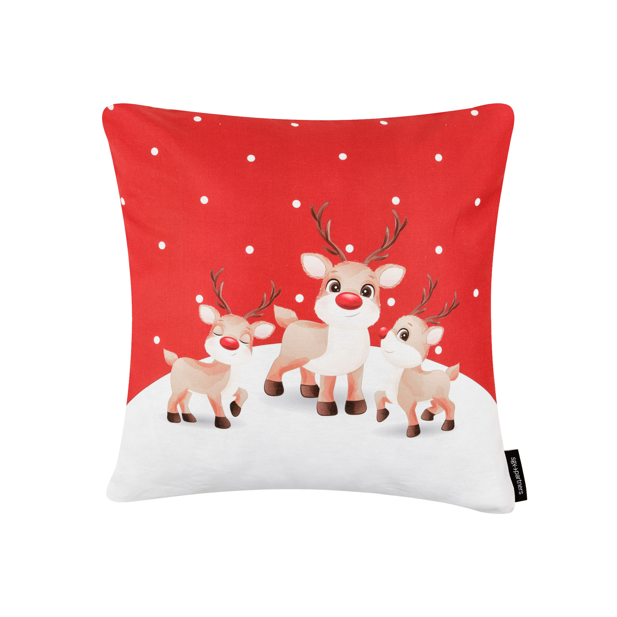 Funda de cojín de Navidad Laponia 50x50 cm, 100% algodón