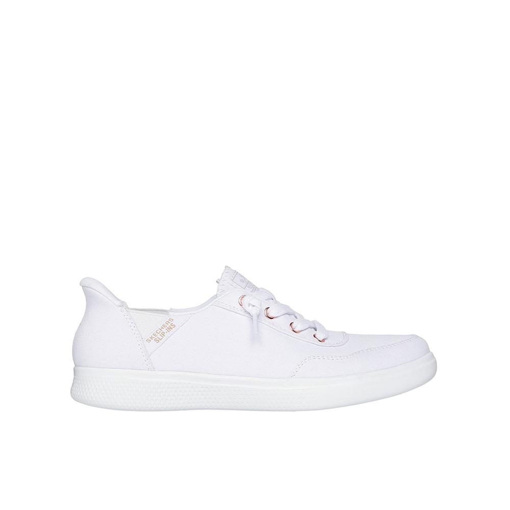 Skechers Bobs Skip Cute - B Cute Sweet Zapatillas para mujer blancas en textil 86823