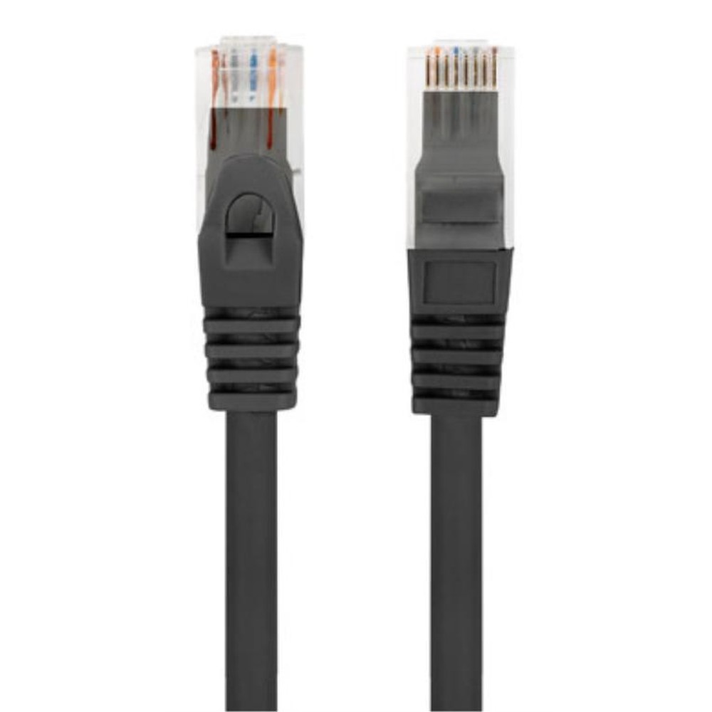 Lanberg - Cable de red Ethernet Cat6 PCU6-10CU-0100-BK U/UTP (sin blindaje), 1 m, velocidad hasta 10 Gbps, conectores RJ-45 dorados, certificación LSZH para seguridad contra incendios, ideal para redes domésticas y profesionales