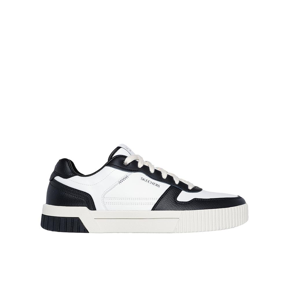 Skechers Jade - Strane Zapatillas para hombre blanco y negro en piel 86763