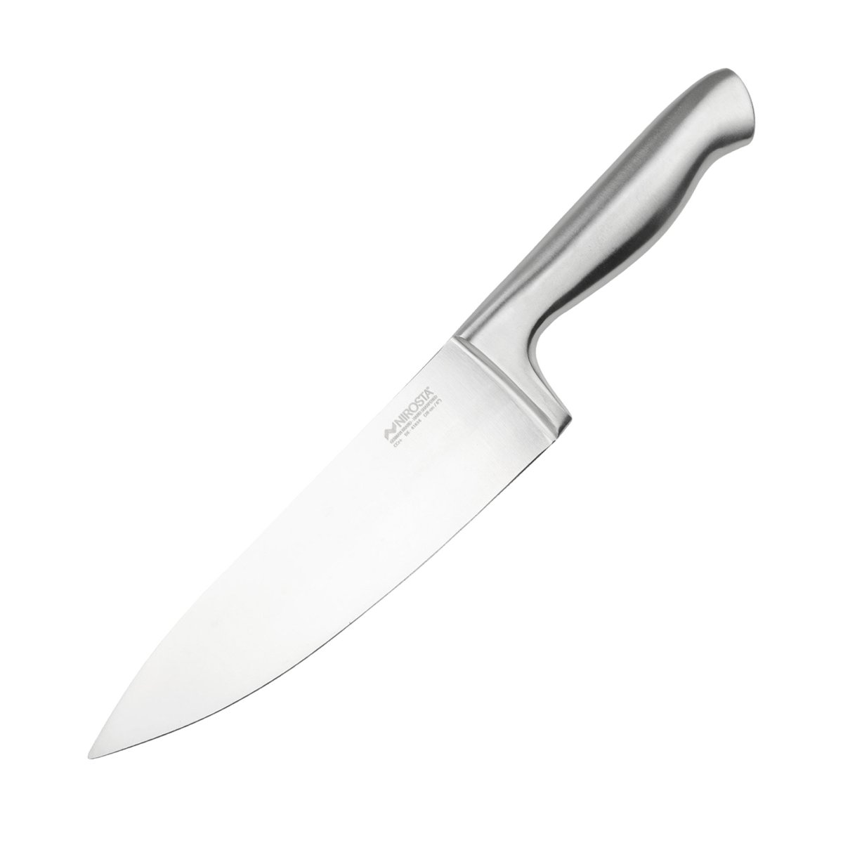 NIROSTA Cuchillo cocina chef profesional en acero inoxidable japones CCR+ con mango ergonómico, 33x5,5x2cm, 1ud.