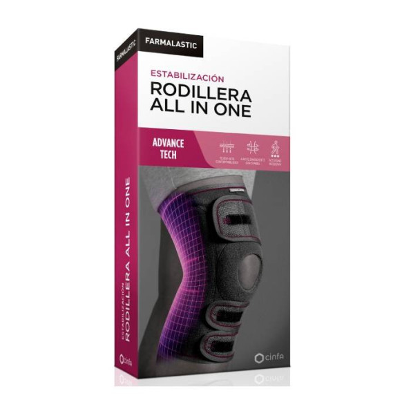 Rodillera Estabilizadora Farmalastic Advance All In One Talla Unica 32- 50 Cm