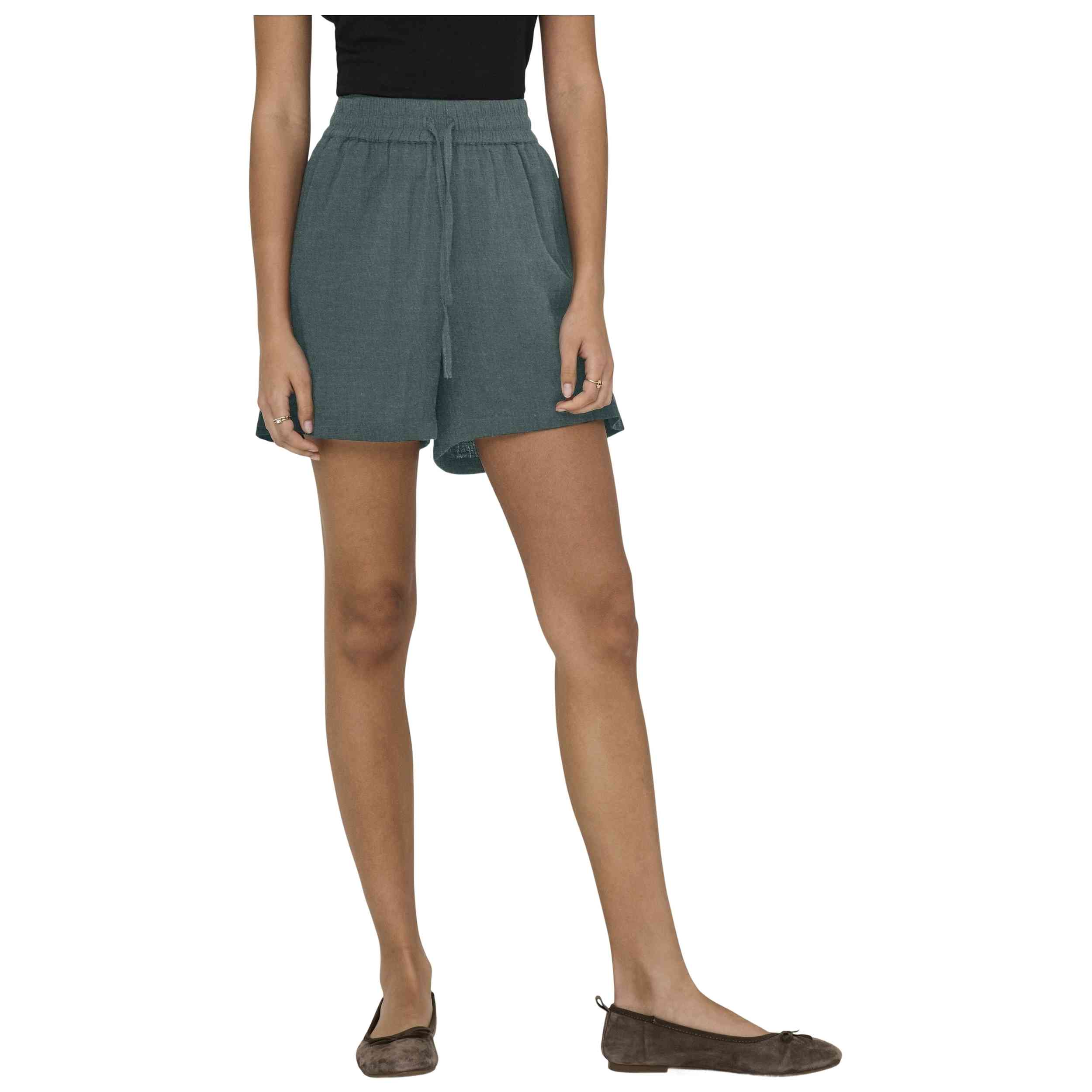 Pantalon Corto Only modelo 15343637-GREEN para Mujer en color Gris