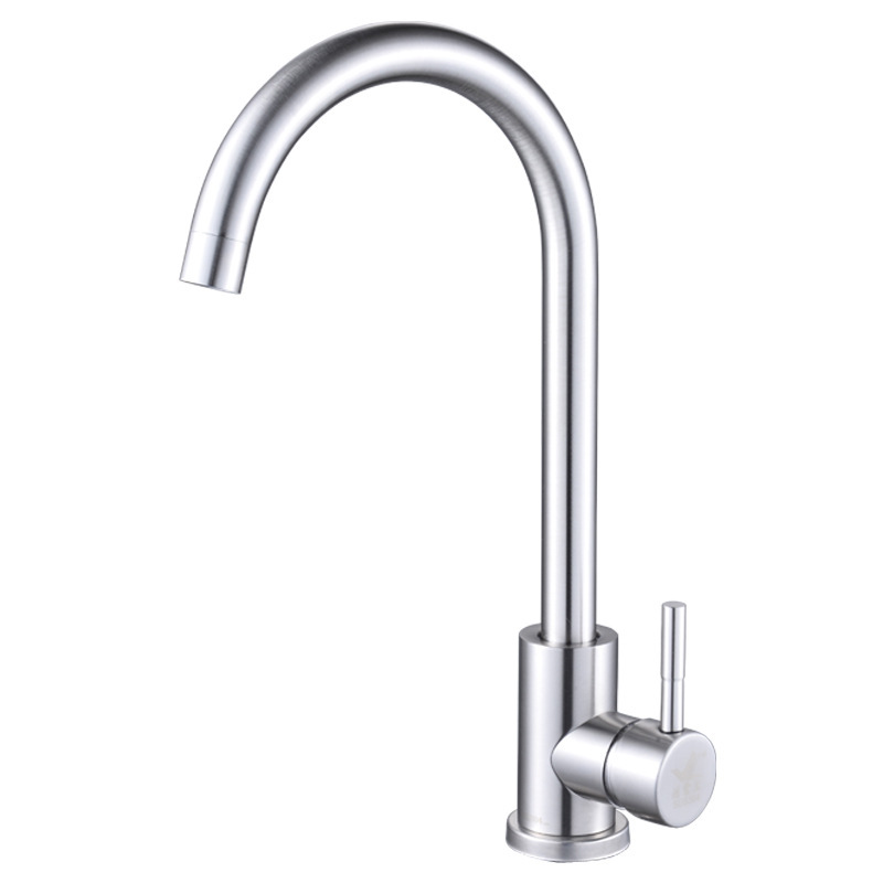 Grifo de cocina de acero inoxidable, giratorio 360°, grifo de fregadero de cocina, grifo de fregadero monomando, mate