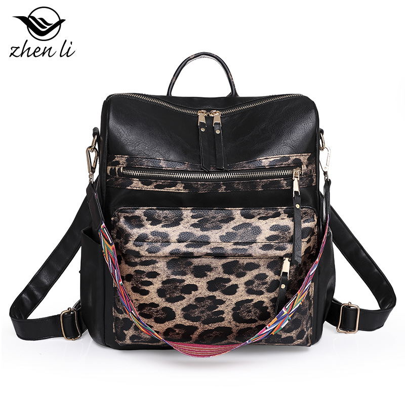 Mochila de moda para mujer, bolso de hombro multifuncional de cuero para mujer, bolso de viaje, bolso de mano
