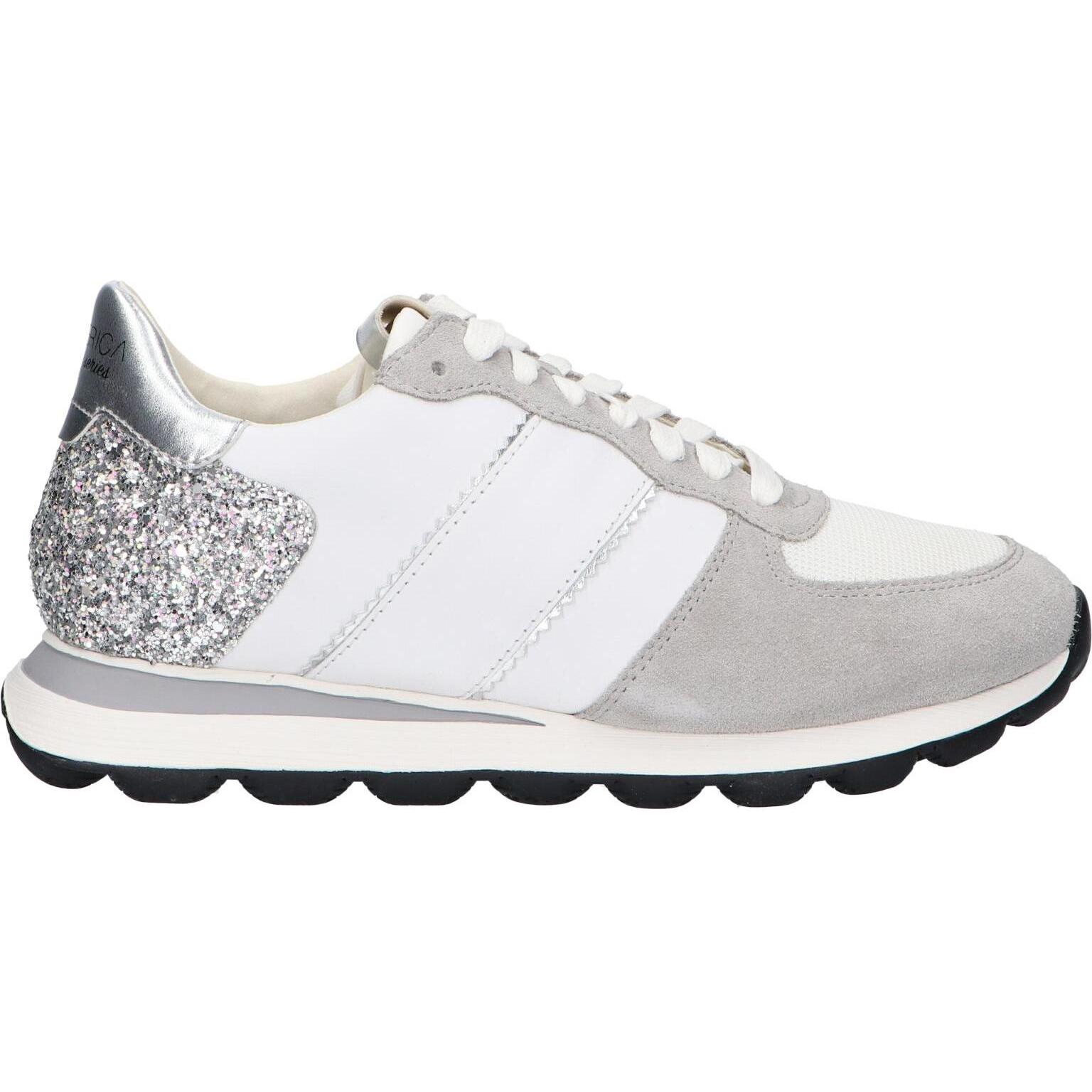 Men's and women's sneakers geox d26f4a 08522 d spherica vseries c0007 white-silver