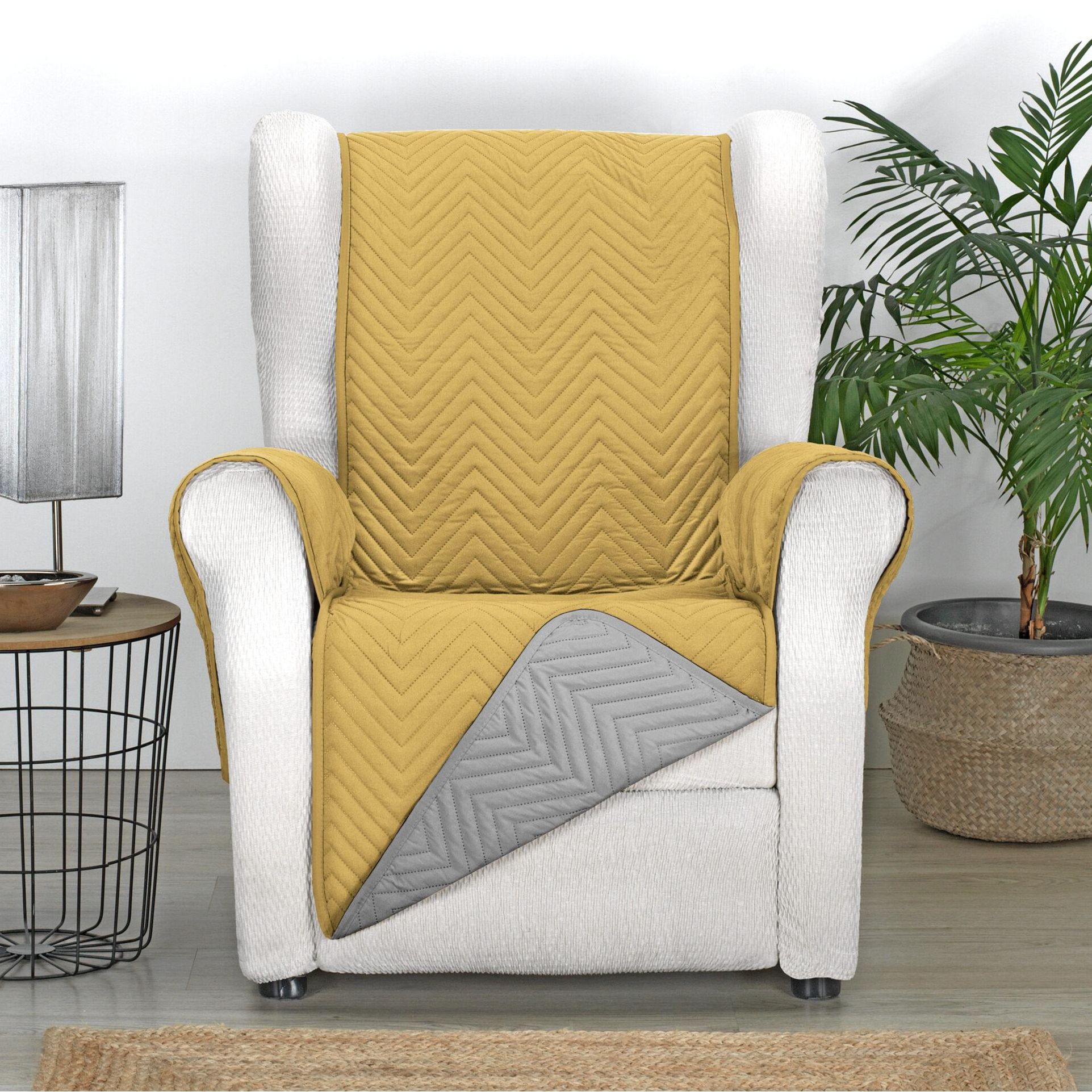 S&T Sofa Covers - Funda Cubre Sofá Reversible 1, 2, 3 y 4 plazas Modelo Mont - Ideal para proteger y cuidar el sillón o sofá