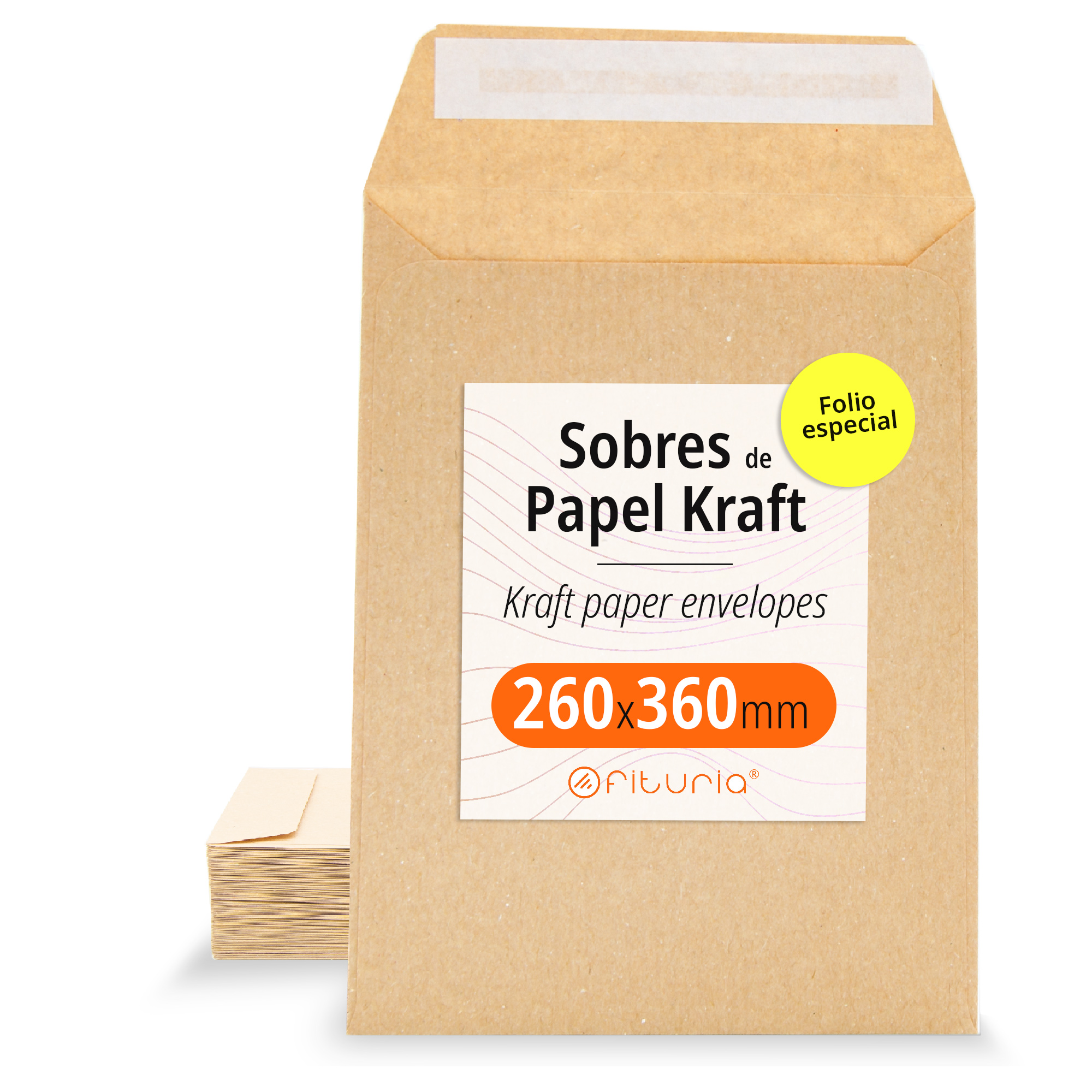 Sobres de Papel Kraft con Tira de Silicona para Invitaciones o Bolsitas de regalo de invitados en Bodas, Comuniones o Bautizos. Sobres para joyas o semillas - Ofituria