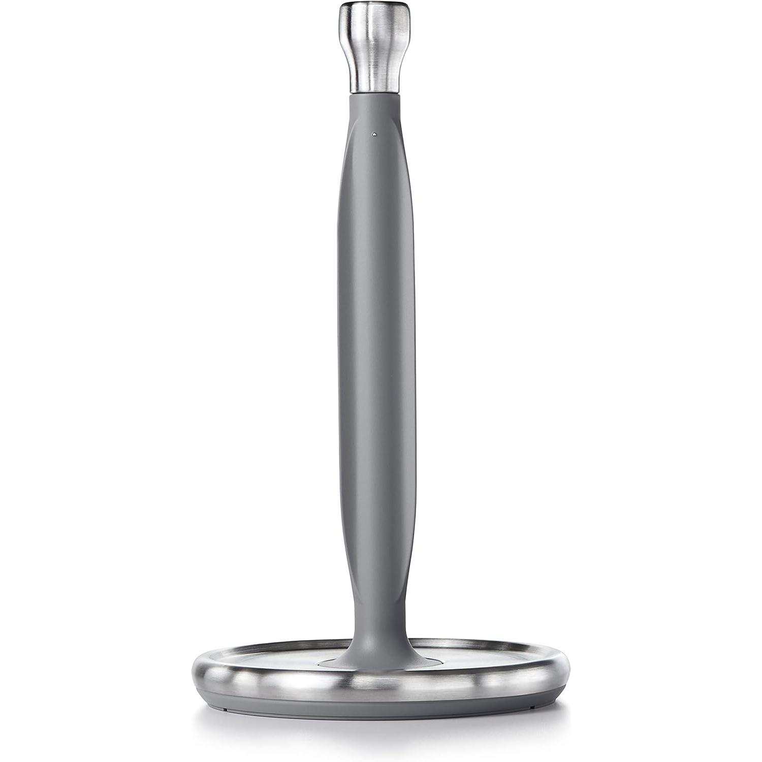 TK Soporte para toallas de papel de pie para mostrador de cocina, soporte para toallas de papel estable, gris