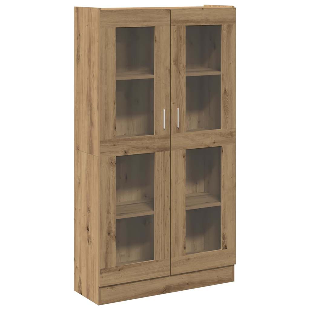vidaXL Vitrina de madera contrachapada 82,5x30,5x150cm Multicolor