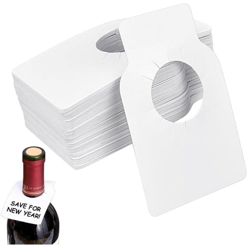 CA Etiquetas para bodega Sollbry 100, etiquetas reutilizables para botellas de vino, etiquetas para botellas de vino, etiquetas para el cuello de botellas de vino blanco y bodegas.